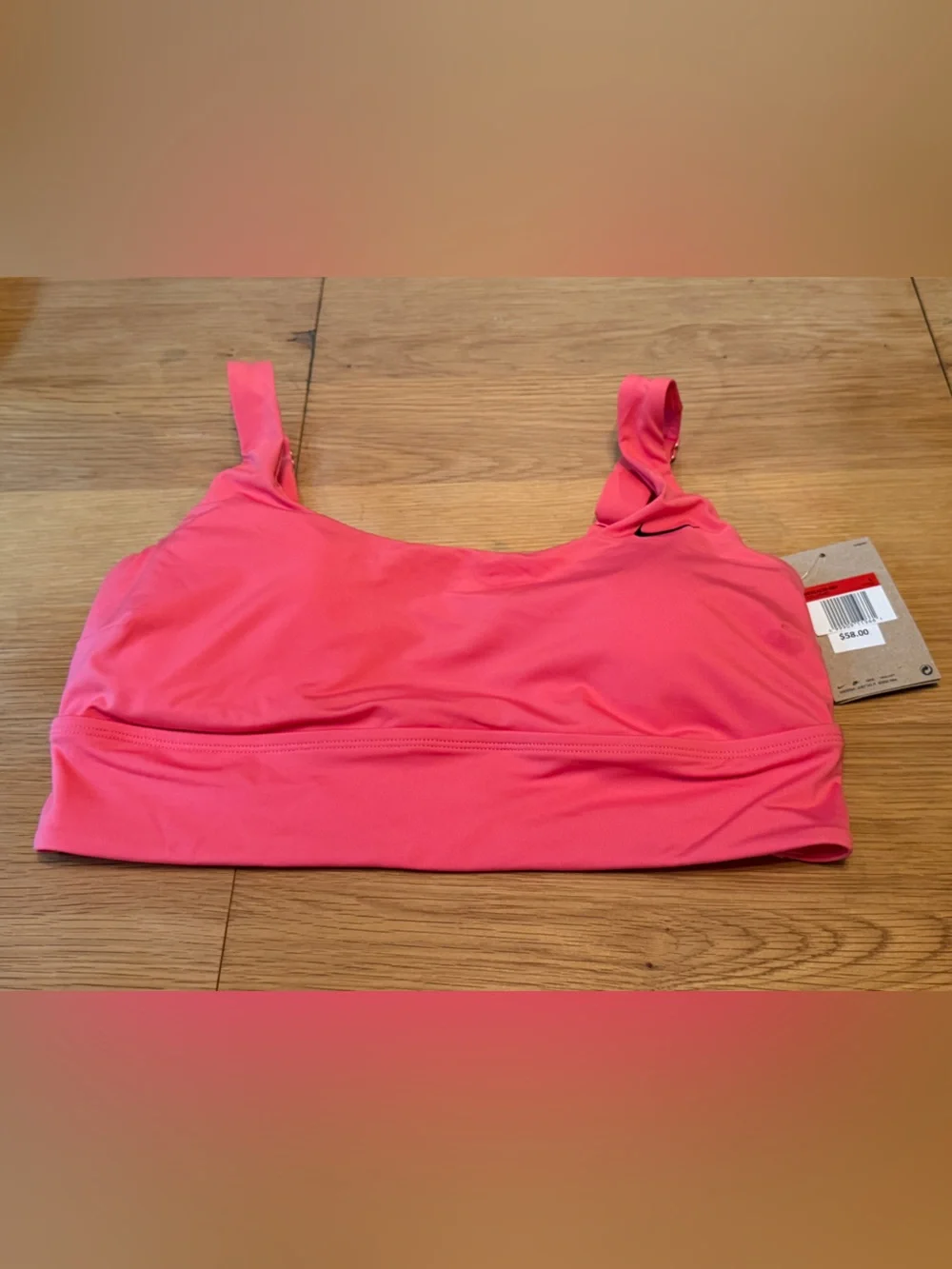 Nike Women's Essential Scoop Neck Midkini Swim Top Size Large